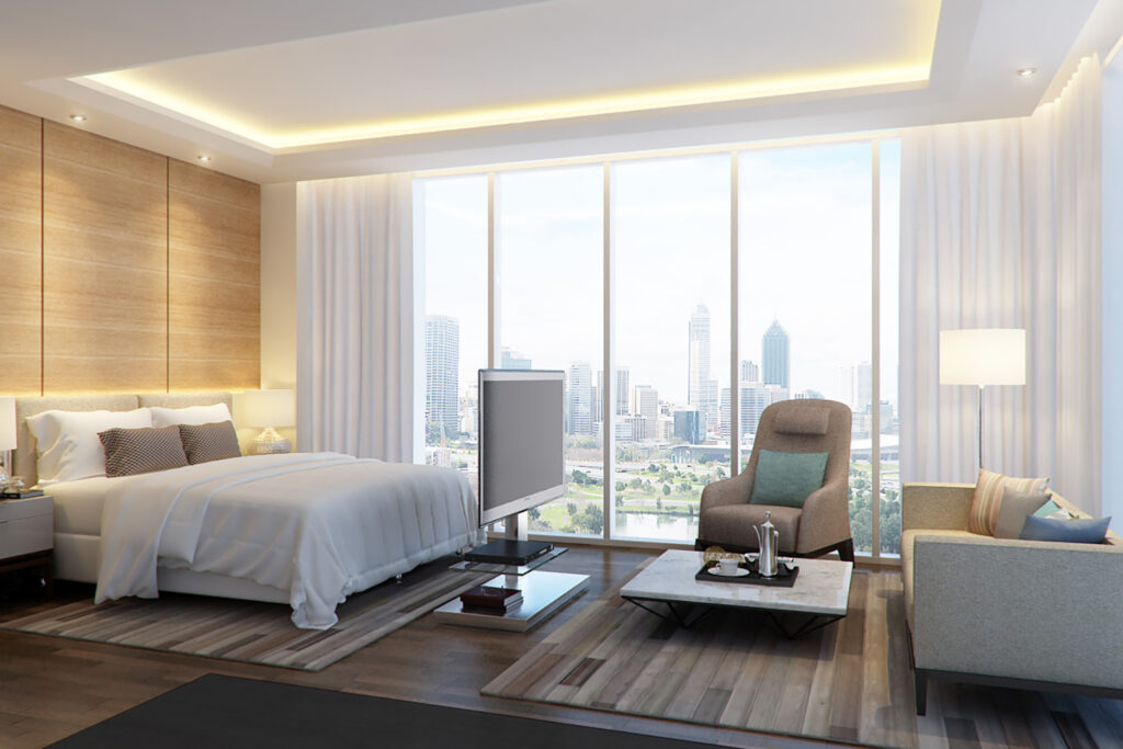 Desainer Rumah Interior Modern Kamar Tidur Utama